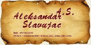 Aleksandar Slavujac vizit kartica